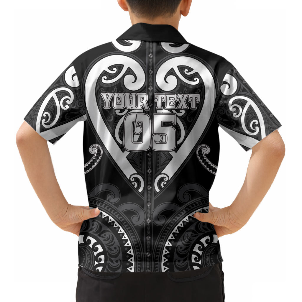 Custom Aotearoa Ngati Raukawa Kid Hawaiian Shirt Maori Tribal Pattern
