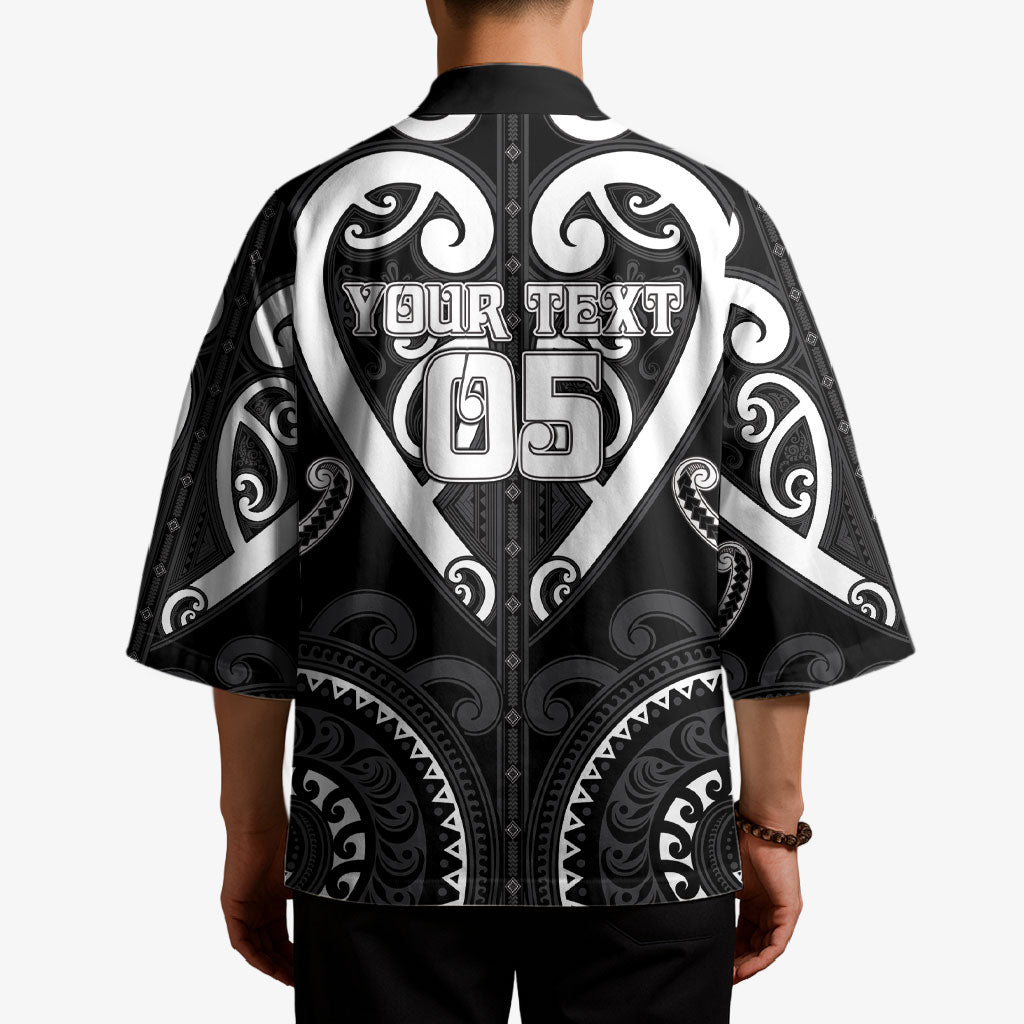 Custom Aotearoa Ngati Raukawa Kimono Maori Tribal Pattern