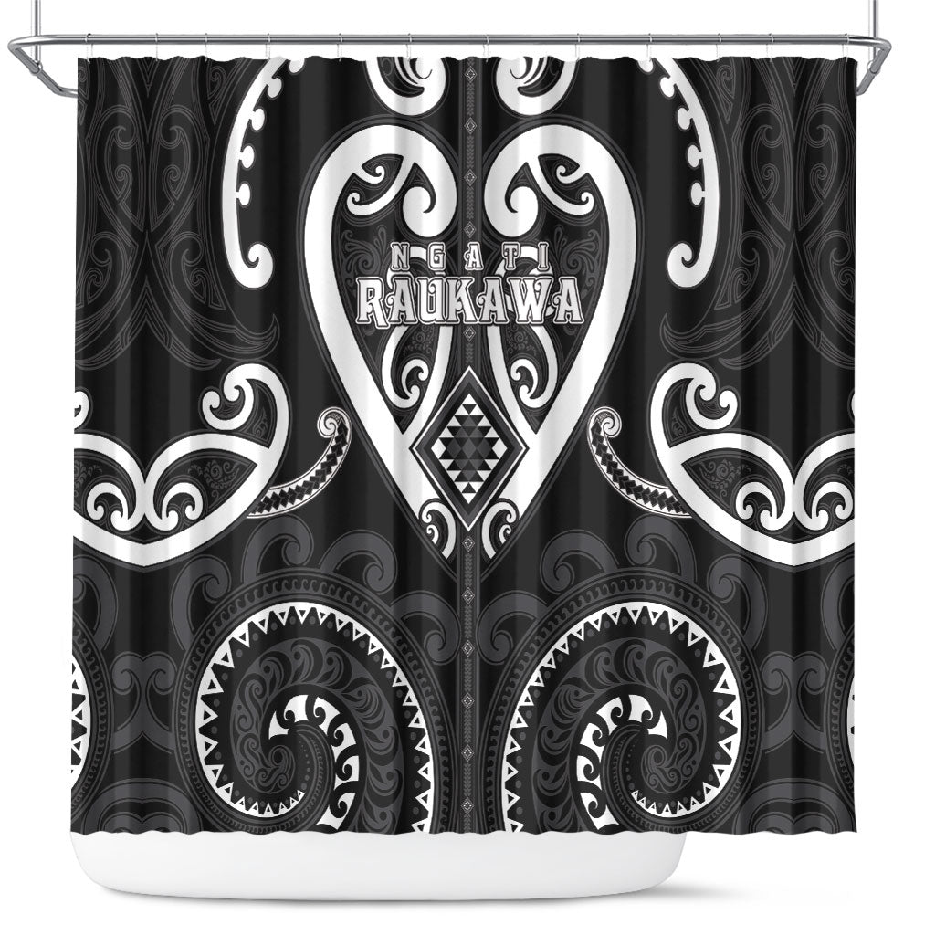 Aotearoa Ngati Raukawa Shower Curtain Maori Tribal Pattern