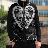 Custom Aotearoa Ngati Raukawa Sleeveless Puffer Jacket Maori Tribal Pattern