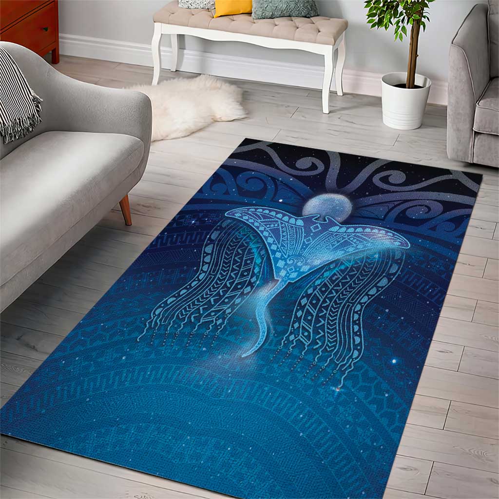 Polynesia Manta Ray Area Rug Let's The Sea Set You Free LT05 - Polynesian Pride