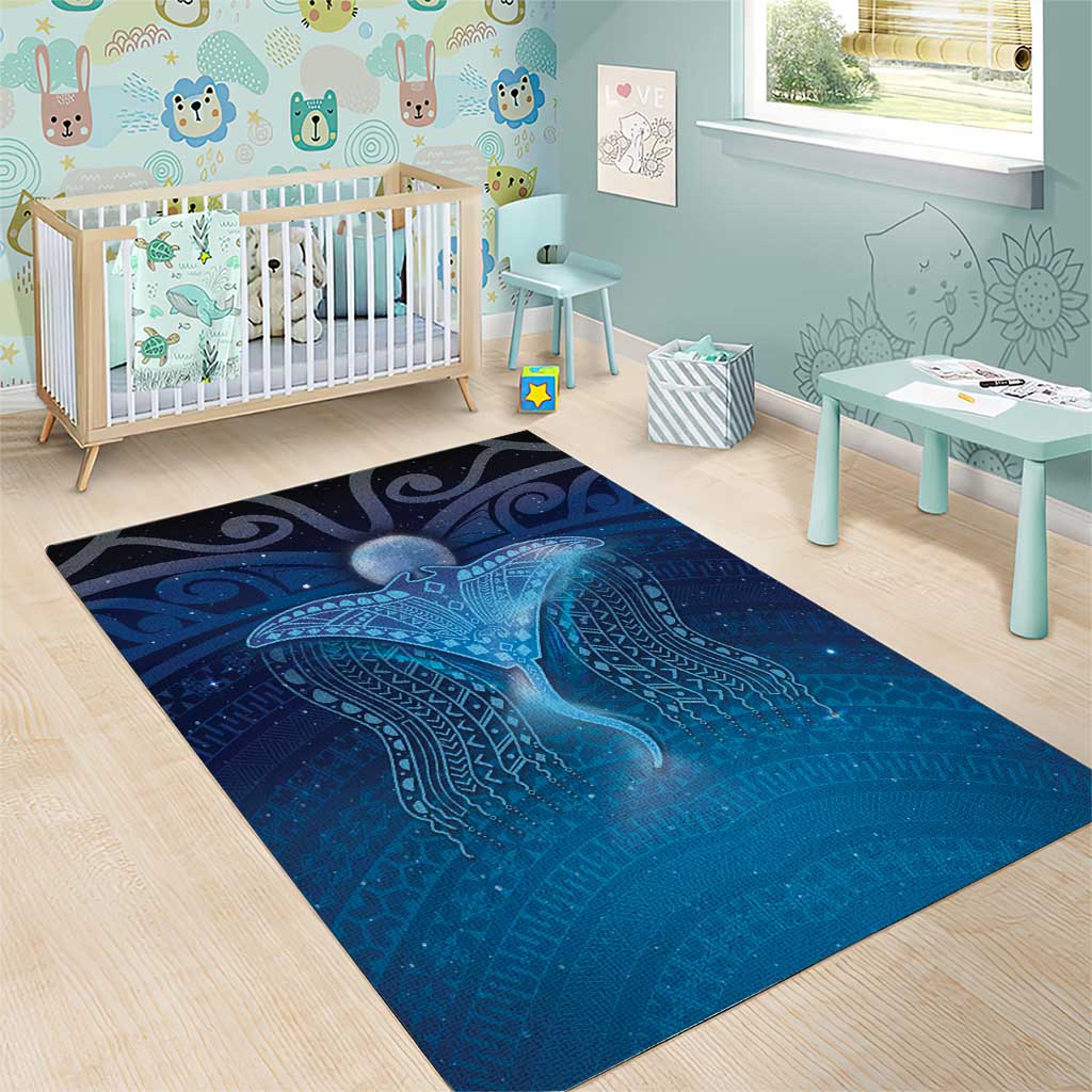 Polynesia Manta Ray Area Rug Let's The Sea Set You Free LT05 - Polynesian Pride