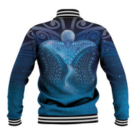 Polynesia Manta Ray Baseball Jacket Let's The Sea Set You Free - Polynesian Pride