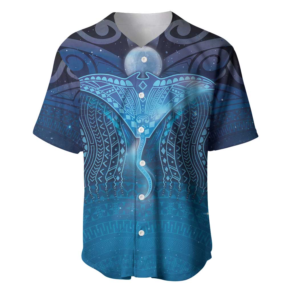 Polynesia Manta Ray Baseball Jersey Let's The Sea Set You Free - Polynesian Pride