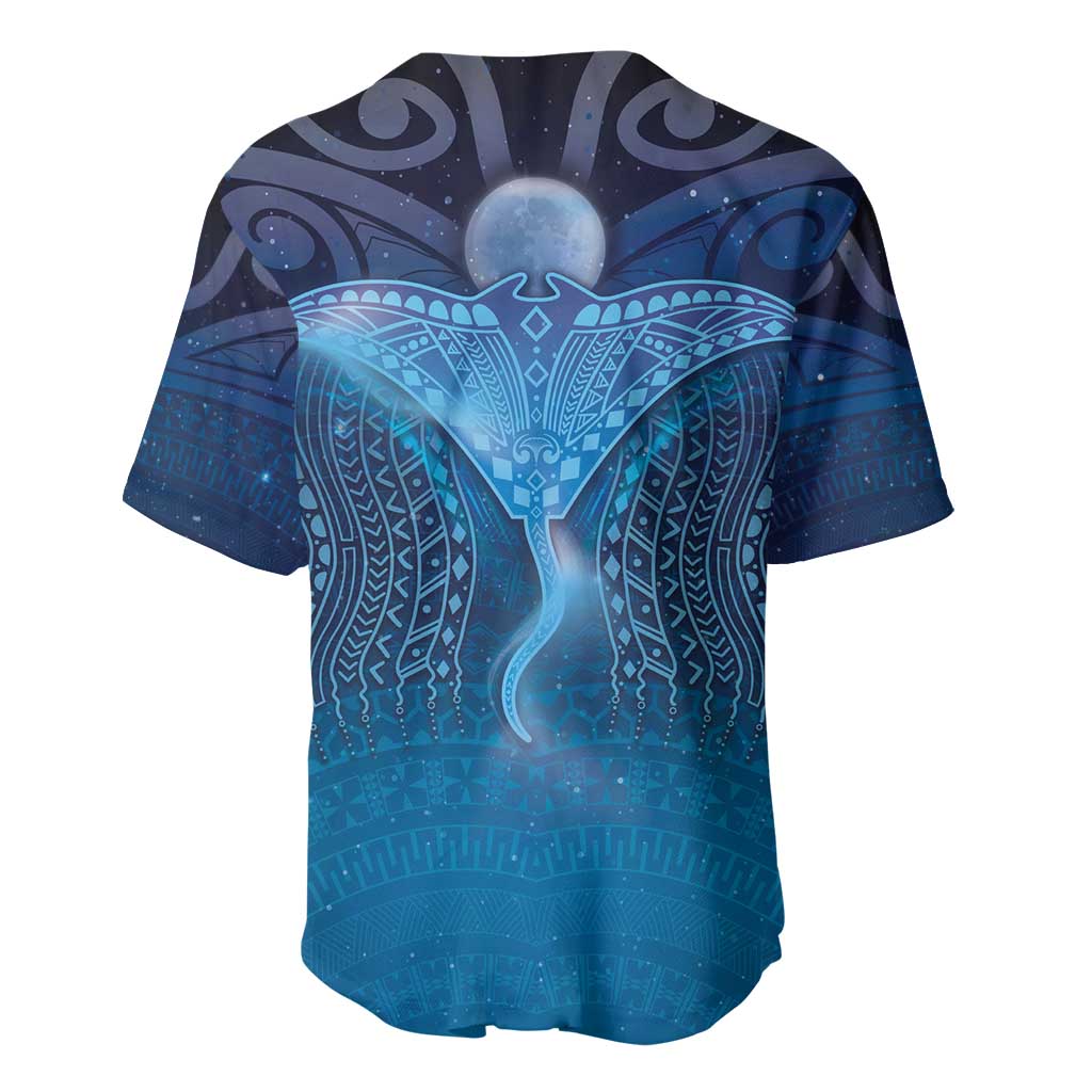 Polynesia Manta Ray Baseball Jersey Let's The Sea Set You Free - Polynesian Pride