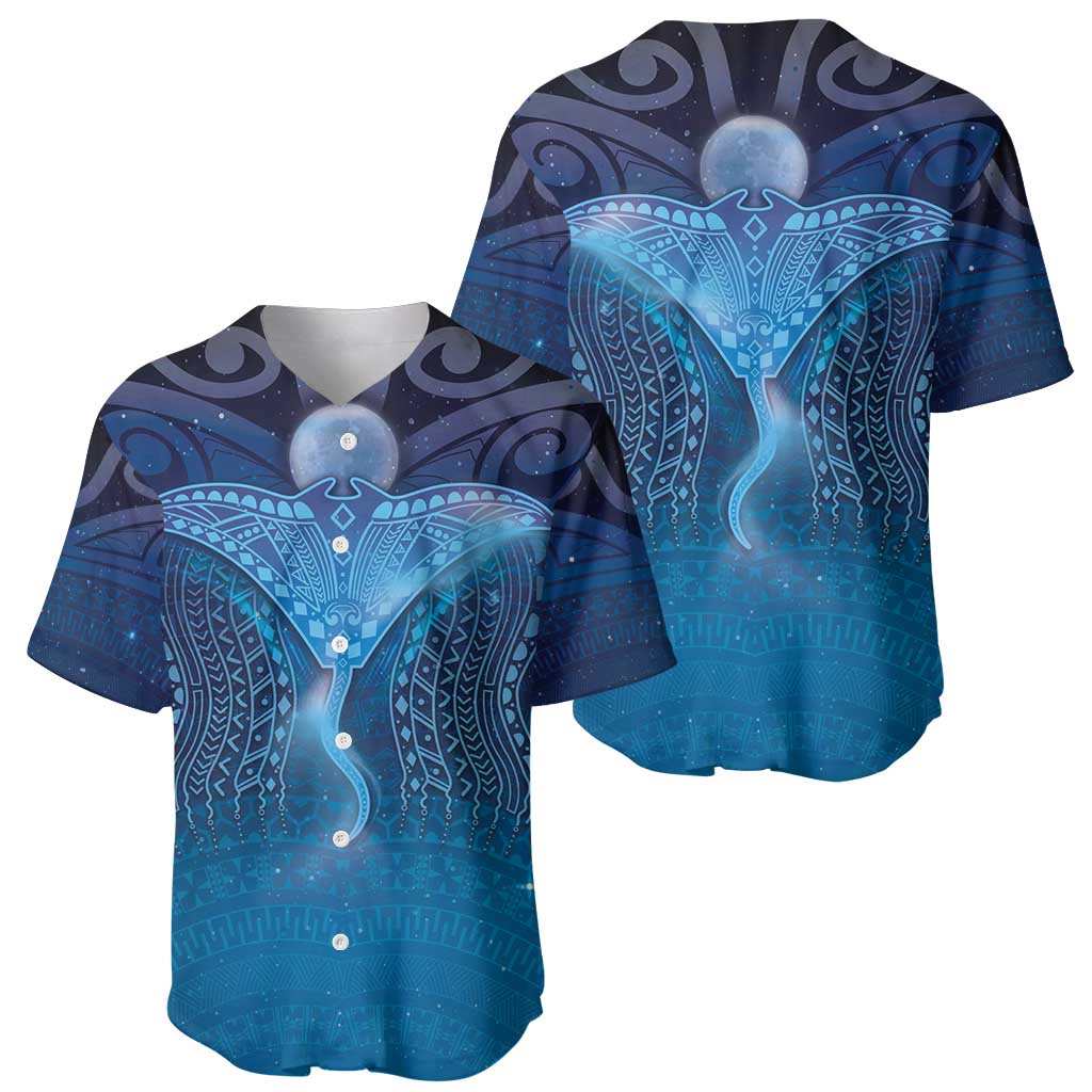 Polynesia Manta Ray Baseball Jersey Let's The Sea Set You Free - Polynesian Pride