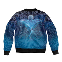 Polynesia Manta Ray Bomber Jacket Let's The Sea Set You Free LT05 - Polynesian Pride