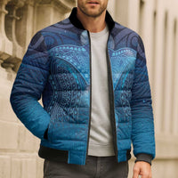 Polynesia Manta Ray Bomber Puffer Jacket Let's The Sea Set You Free LT05 - Polynesian Pride