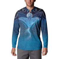 Polynesia Manta Ray Button Sweatshirt Let's The Sea Set You Free - Polynesian Pride