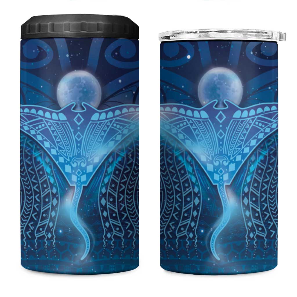 Polynesia Manta Ray 4 in 1 Can Cooler Tumbler Let's The Sea Set You Free - Polynesian Pride
