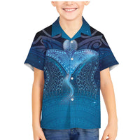 Polynesia Manta Ray Family Matching Mermaid Dress and Hawaiian Shirt Let's The Sea Set You Free - Polynesian Pride