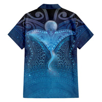 Polynesia Manta Ray Family Matching Short Sleeve Bodycon Dress and Hawaiian Shirt Let's The Sea Set You Free - Polynesian Pride