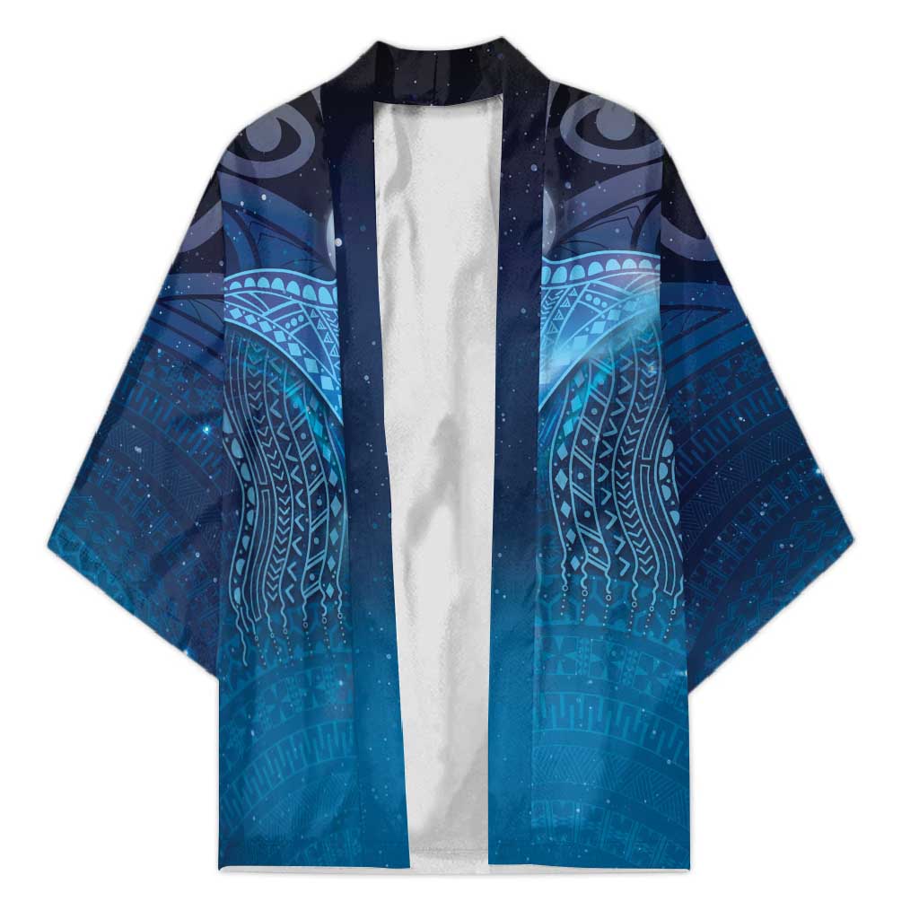 Polynesia Manta Ray Kimono Let's The Sea Set You Free LT05 Unisex Blue - Polynesian Pride
