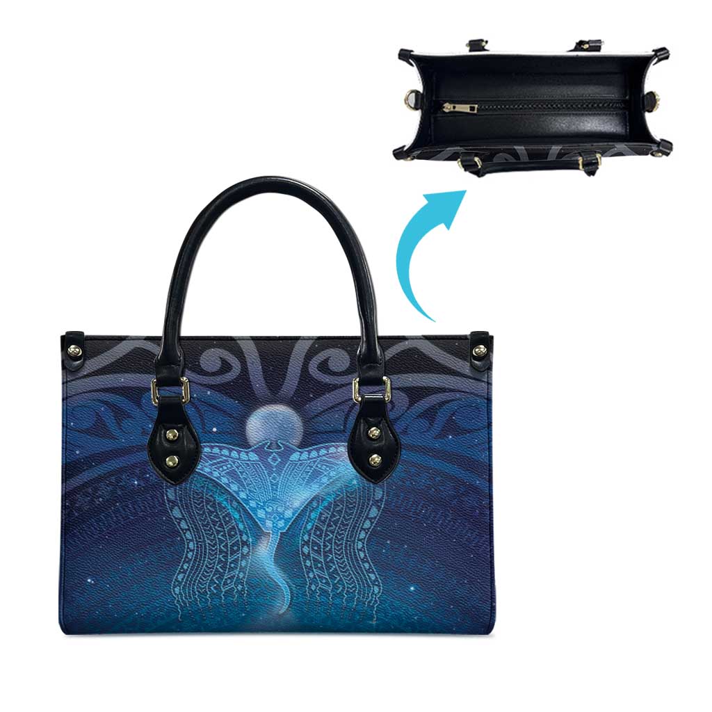Polynesia Manta Ray Leather Bag Let's The Sea Set You Free - Polynesian Pride