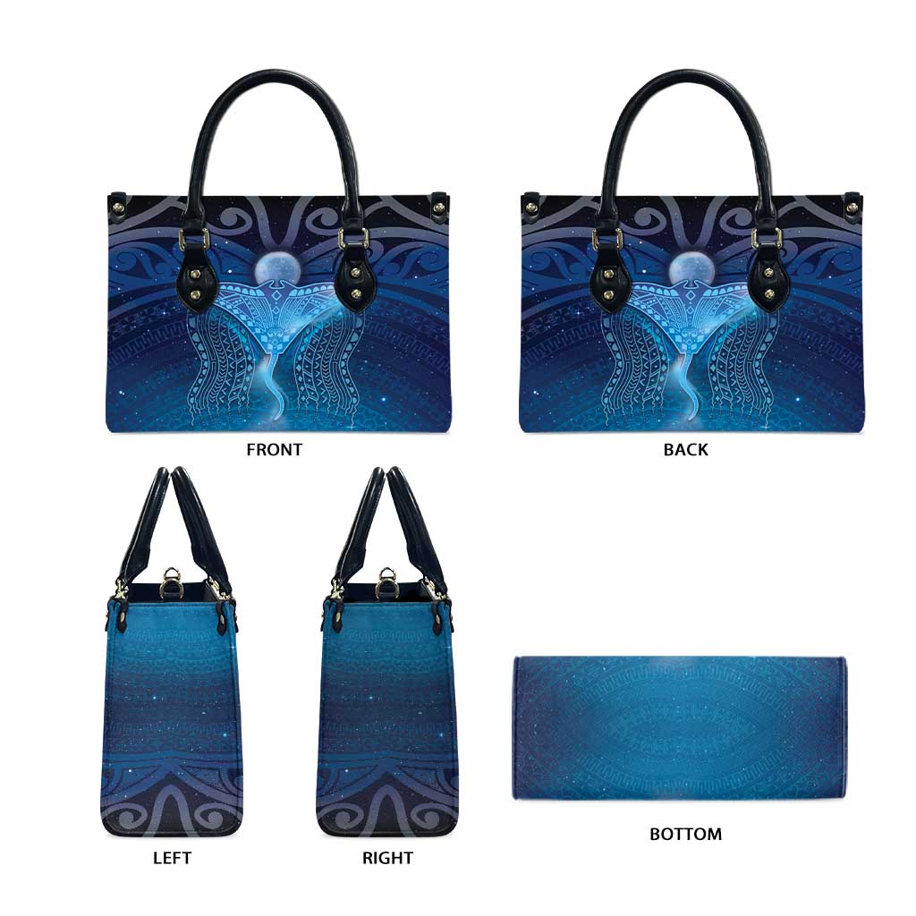 Polynesia Manta Ray Leather Bag Let's The Sea Set You Free - Polynesian Pride