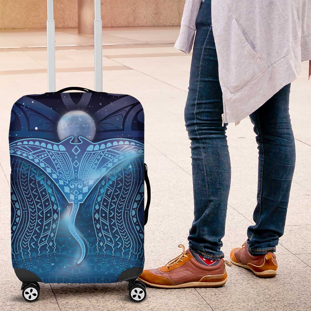 Polynesia Manta Ray Luggage Cover Let's The Sea Set You Free - Polynesian Pride