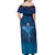Polynesia Manta Ray Off Shoulder Maxi Dress Let's The Sea Set You Free - Polynesian Pride