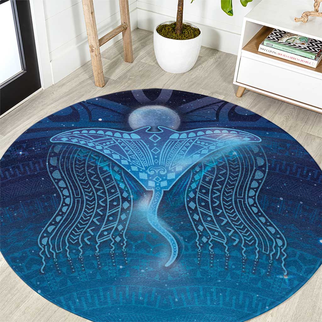 Polynesia Manta Ray Round Carpet Let's The Sea Set You Free - Polynesian Pride