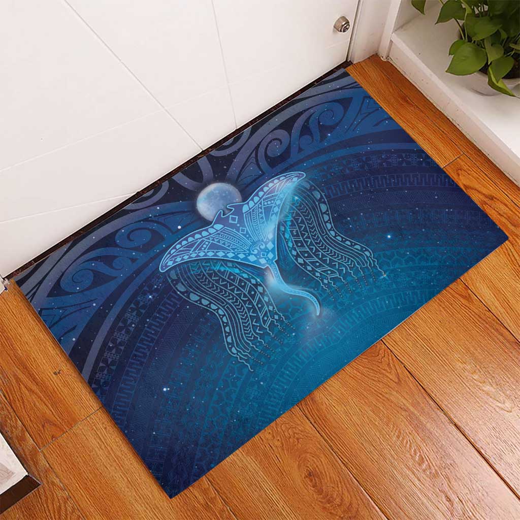 Polynesia Manta Ray Rubber Doormat Let's The Sea Set You Free - Polynesian Pride