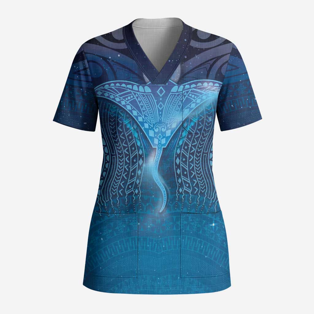 Polynesia Manta Ray Scrub Top Let's The Sea Set You Free - Polynesian Pride
