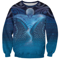 Polynesia Manta Ray Sweatshirt Let's The Sea Set You Free LT05 Unisex Blue - Polynesian Pride