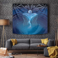Polynesia Manta Ray Tapestry Let's The Sea Set You Free LT05 Blue - Polynesian Pride