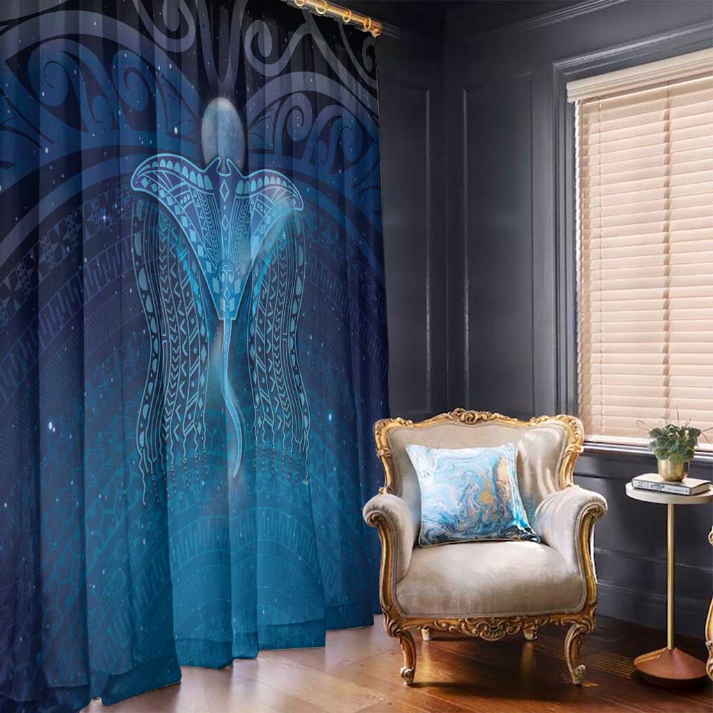 Polynesia Manta Ray Window Curtain Let's The Sea Set You Free LT05 - Polynesian Pride