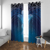 Polynesia Manta Ray Window Curtain Let's The Sea Set You Free LT05 With Grommets Blue - Polynesian Pride