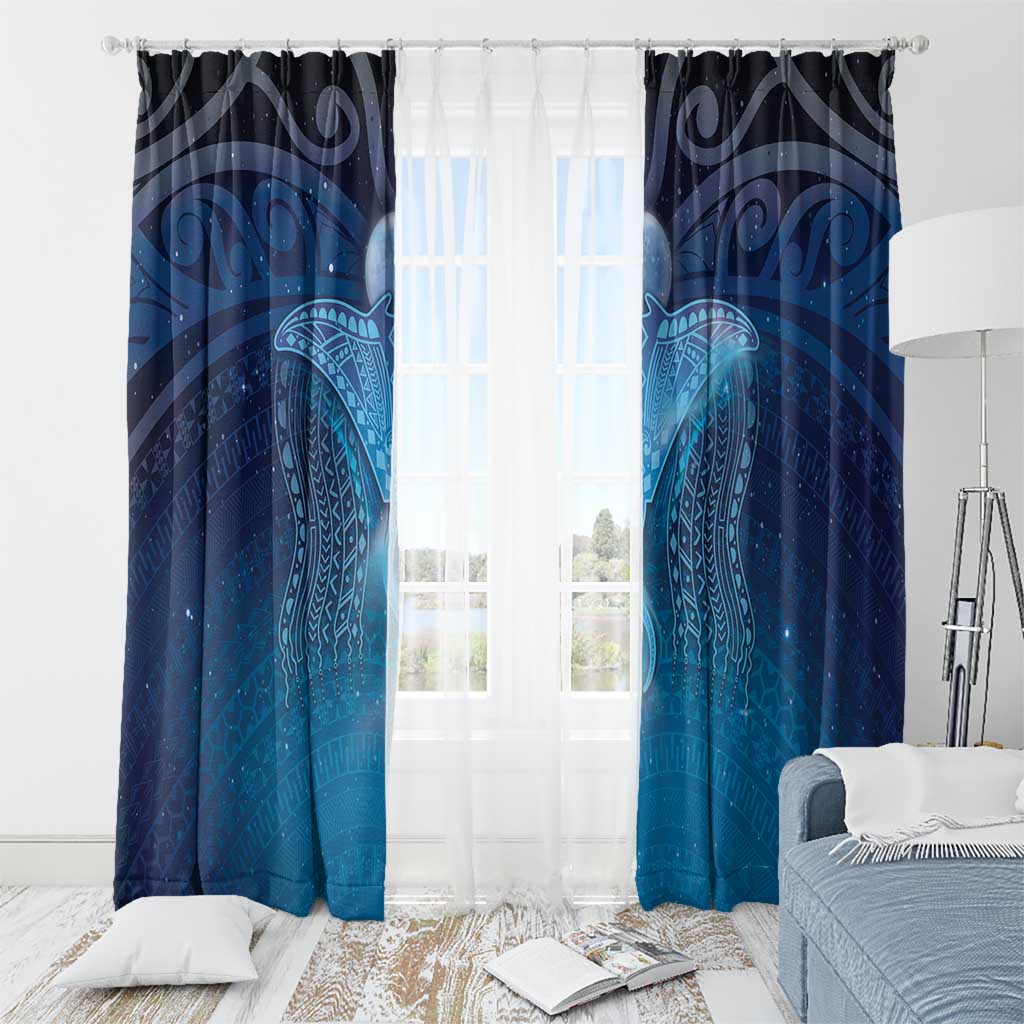 Polynesia Manta Ray Window Curtain Let's The Sea Set You Free LT05 - Polynesian Pride