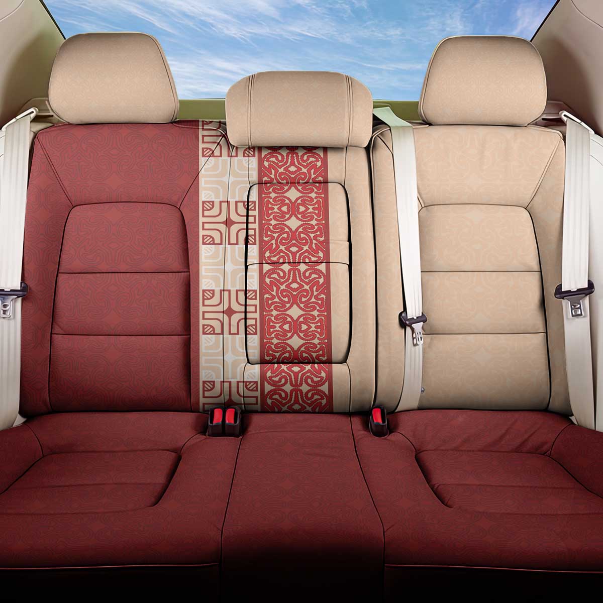 Papua New Guinea Back Car Seat Cover Oro Tapa Pattern