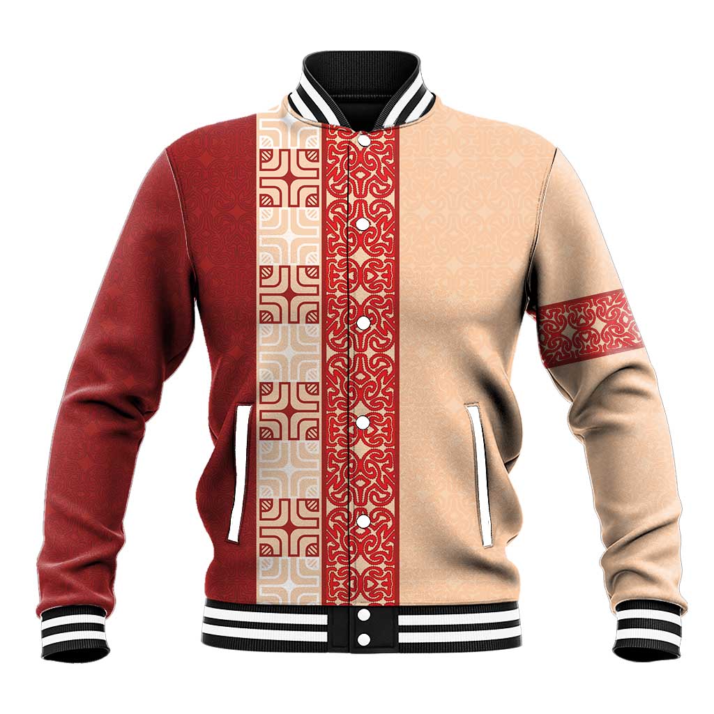 Papua New Guinea Baseball Jacket Oro Tapa Pattern