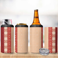 Papua New Guinea 4 in 1 Can Cooler Tumbler Oro Tapa Pattern LT05 - Polynesian Pride