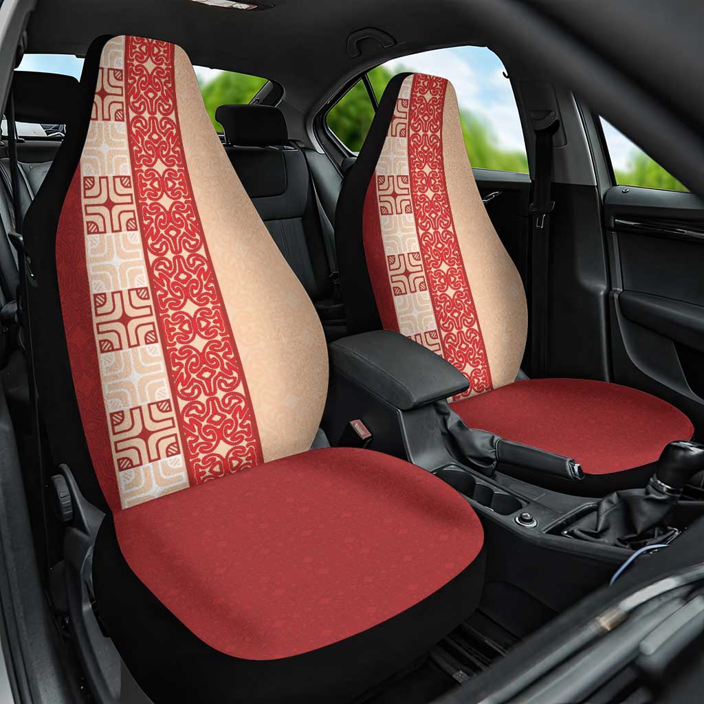 Papua New Guinea Car Seat Cover Oro Tapa Pattern