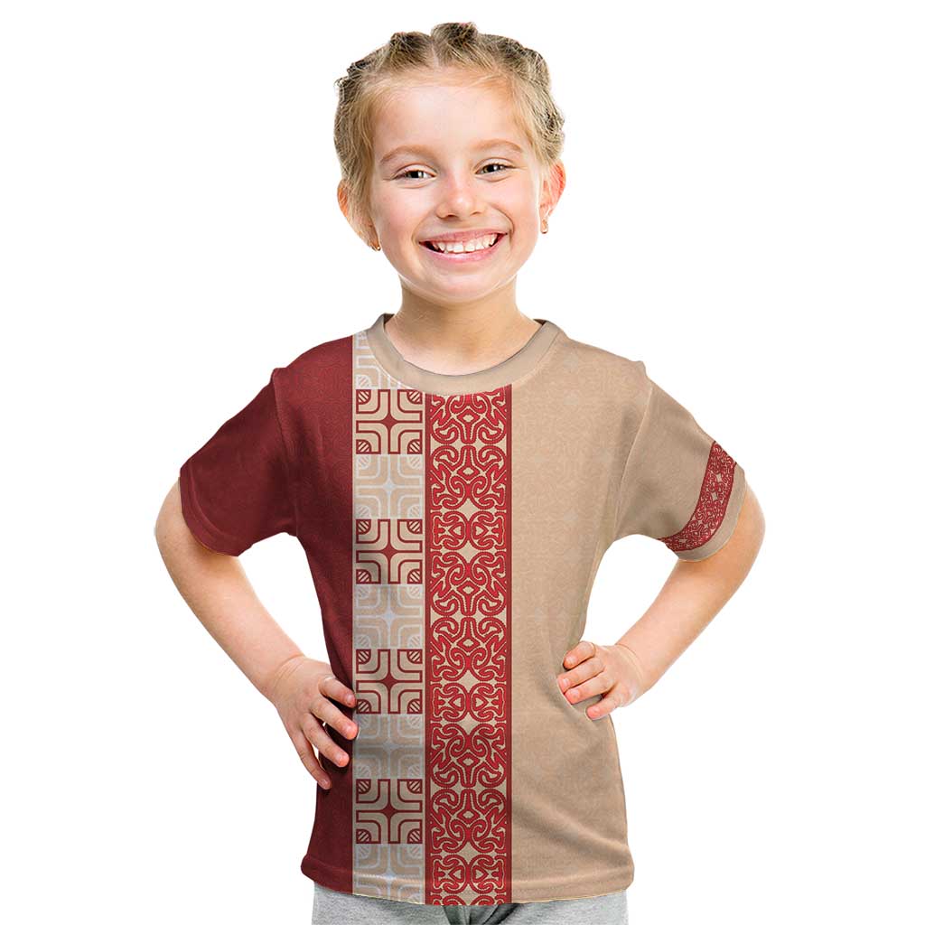 Papua New Guinea Kid T Shirt Oro Tapa Pattern