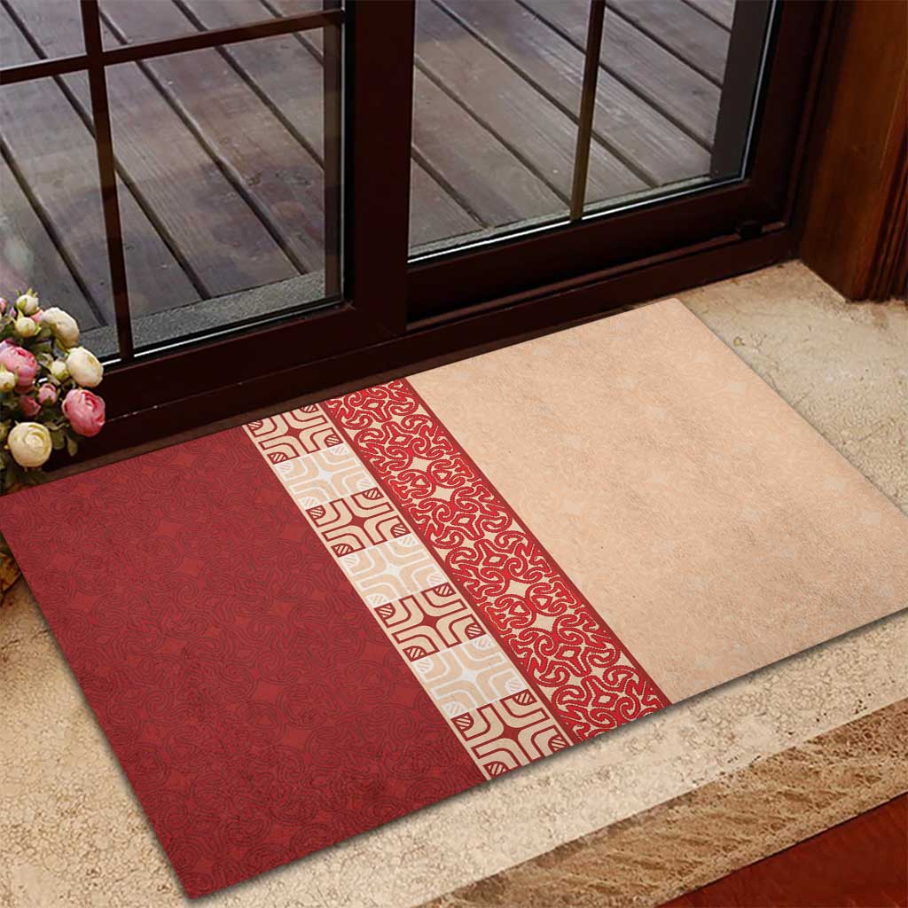 Papua New Guinea Rubber Doormat Oro Tapa Pattern