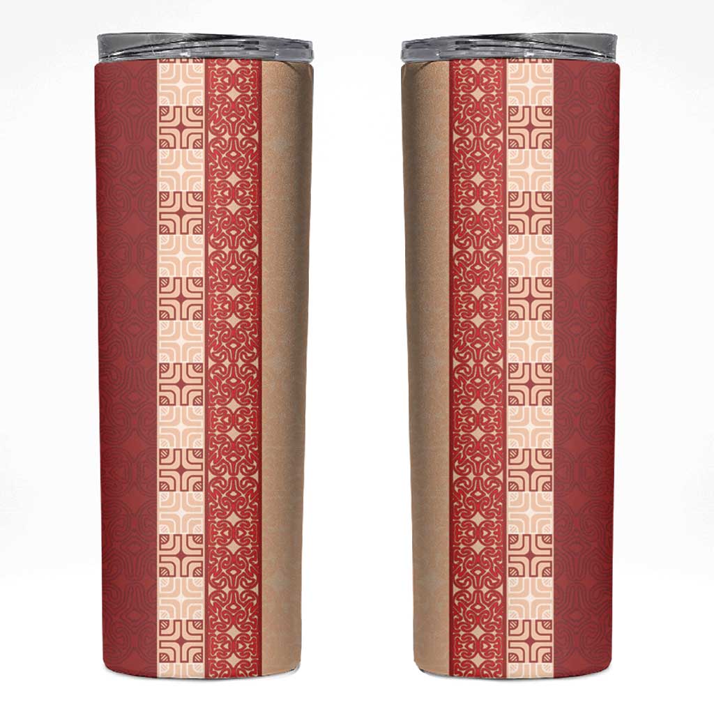 Papua New Guinea Skinny Tumbler Oro Tapa Pattern