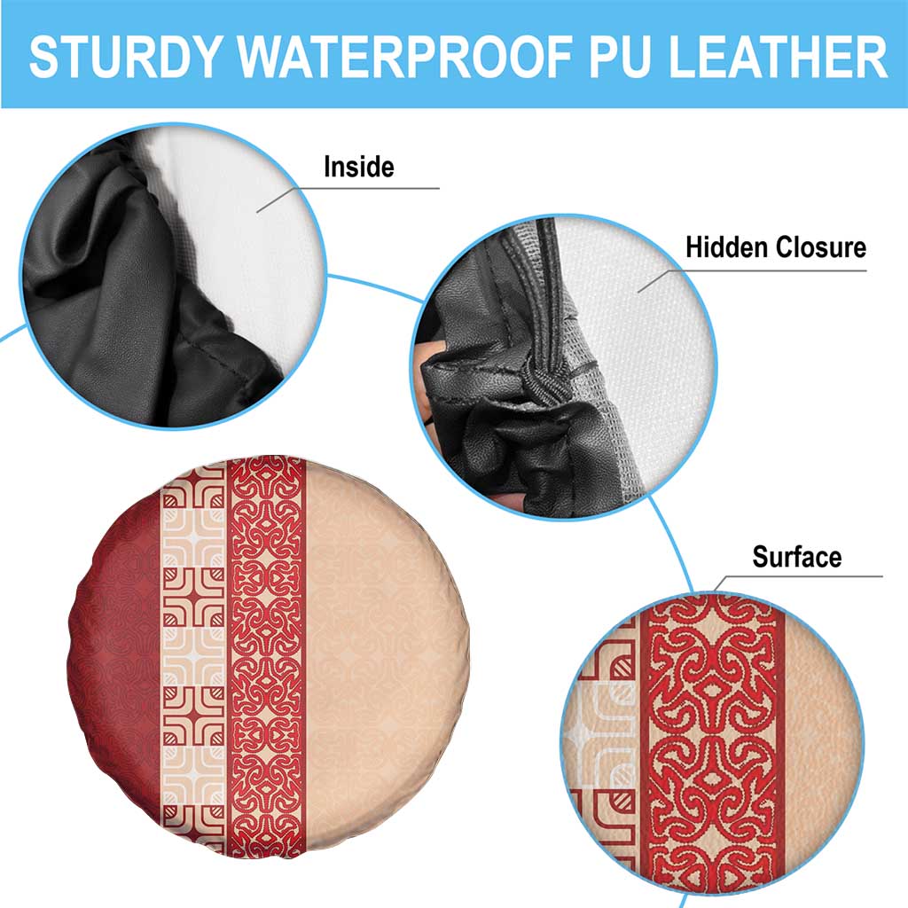 Papua New Guinea Spare Tire Cover Oro Tapa Pattern