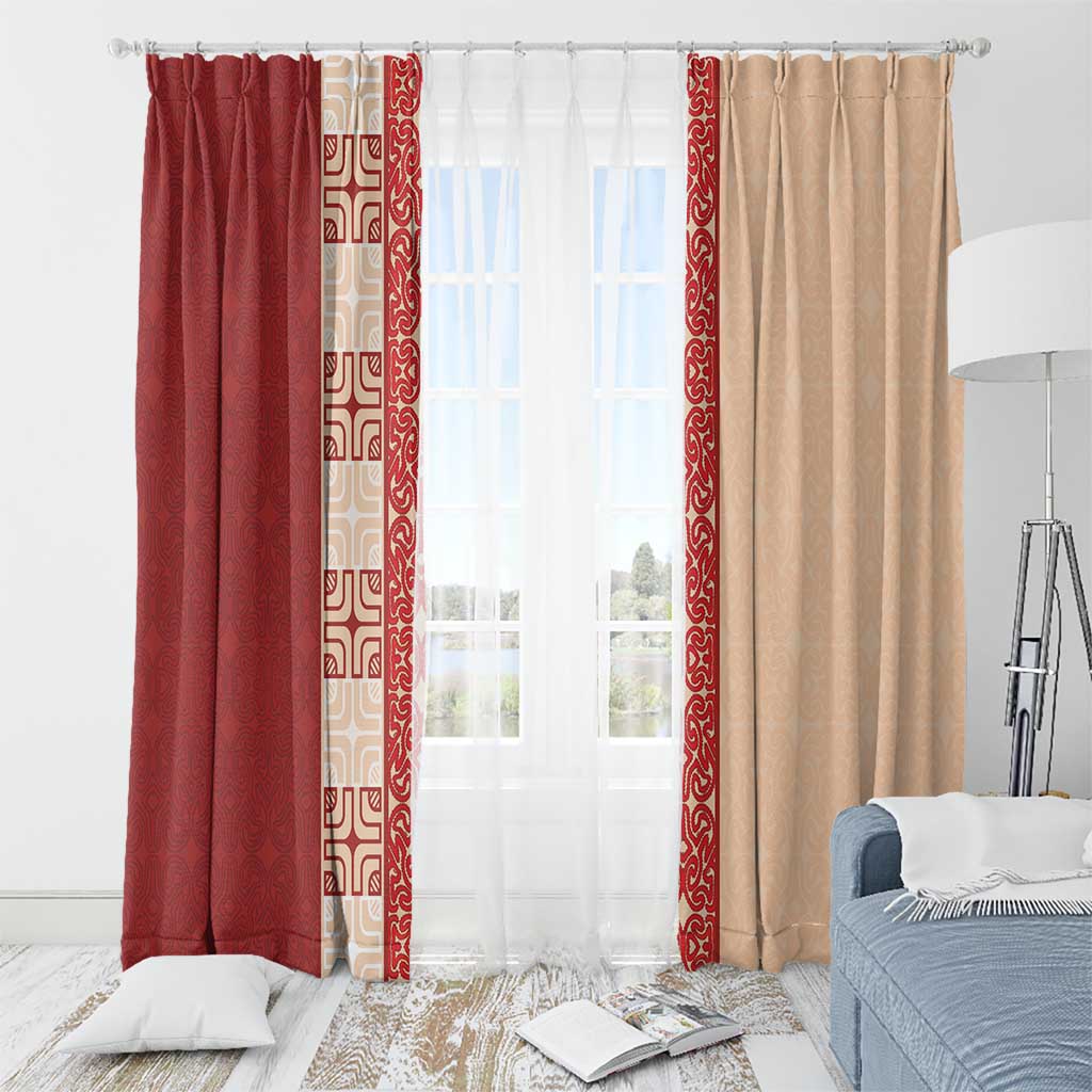 Papua New Guinea Window Curtain Oro Tapa Pattern