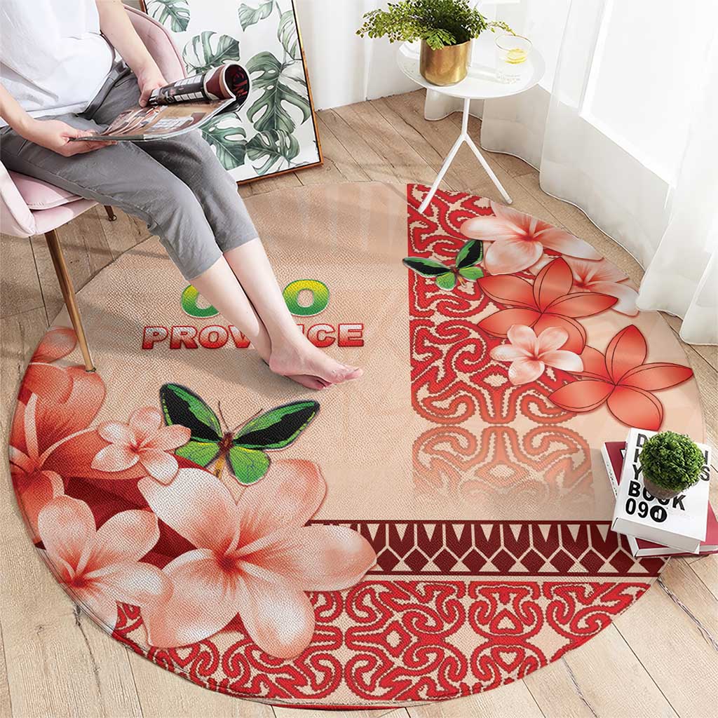 Papua New Guinea Oro Province Round Carpet Oro Birdwing Butterfly