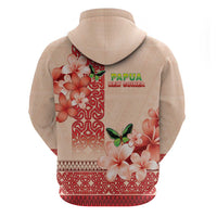 Papua New Guinea Oro Province Zip Hoodie Oro Birdwing Butterfly