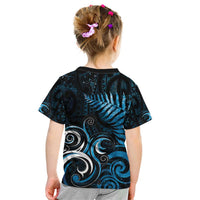 New Zealand Sea Week Kid T Shirt Maori Wave Pattern Ocean Blue LT05 - Polynesian Pride
