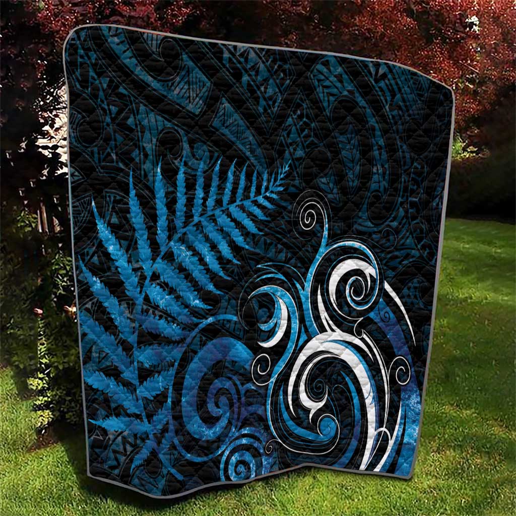 New Zealand Sea Week Quilt Maori Wave Pattern Ocean Blue LT05 - Polynesian Pride