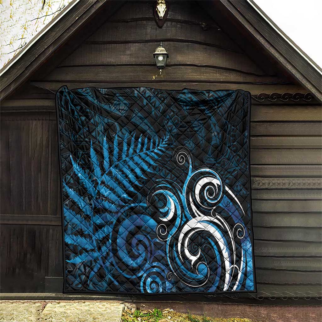 New Zealand Sea Week Quilt Maori Wave Pattern Ocean Blue LT05 - Polynesian Pride