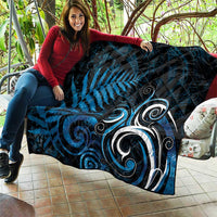 New Zealand Sea Week Quilt Maori Wave Pattern Ocean Blue LT05 - Polynesian Pride