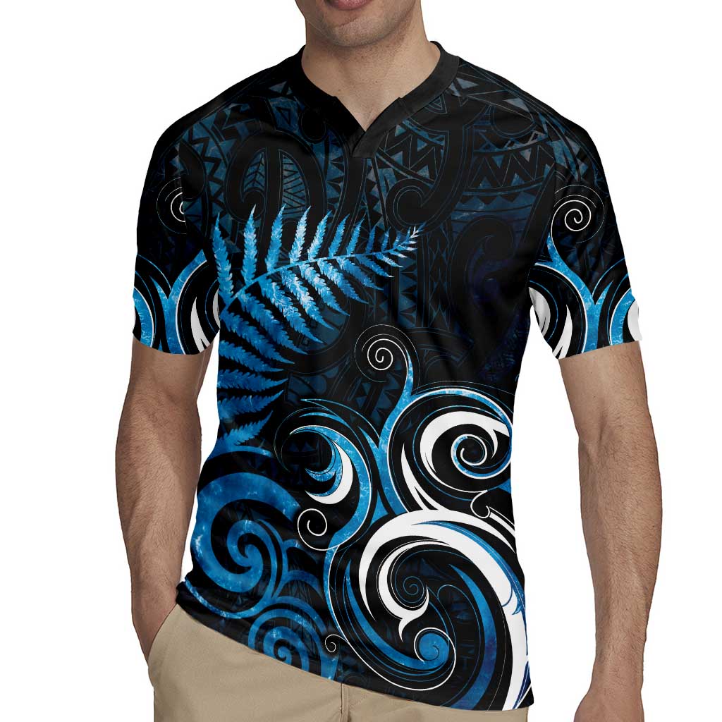 New Zealand Sea Week Rugby Jersey Maori Wave Pattern Ocean Blue LT05 - Polynesian Pride