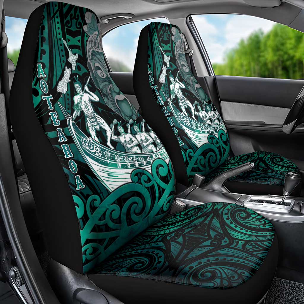 New Zealand Waka Racing Car Seat Cover Maori Warriors