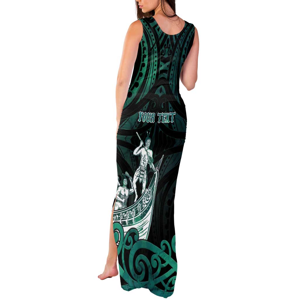 Personalised New Zealand Waka Racing Tank Maxi Dress Maori Warriors
