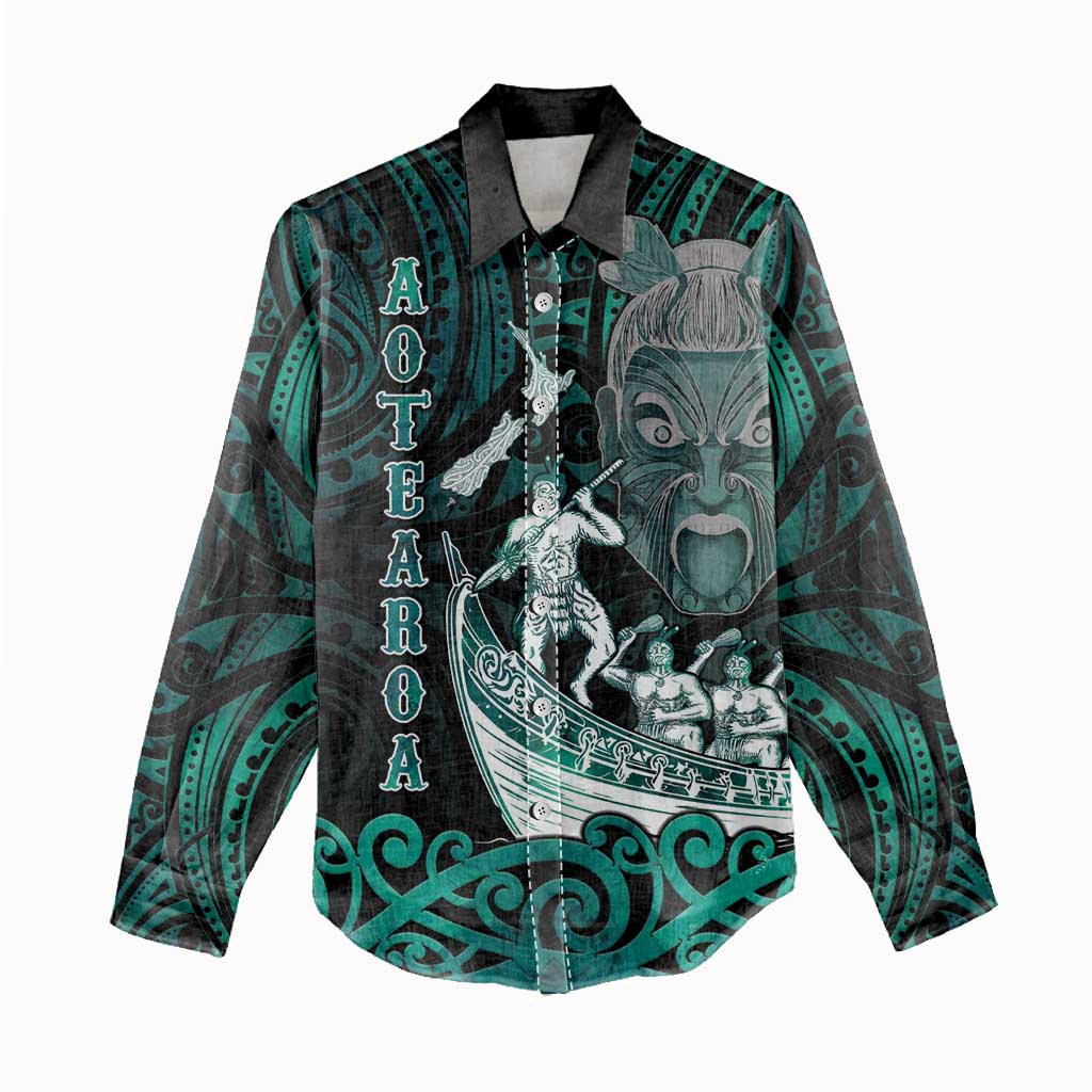 Personalised New Zealand Waka Racing Women Casual Shirt Maori Warriors LT05 - Polynesian Pride