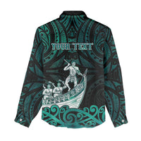 Personalised New Zealand Waka Racing Women Casual Shirt Maori Warriors LT05 - Polynesian Pride
