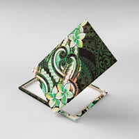 Polynesian Art Tattoo Canvas Wall Art Plumeria Flowers Green Gradient